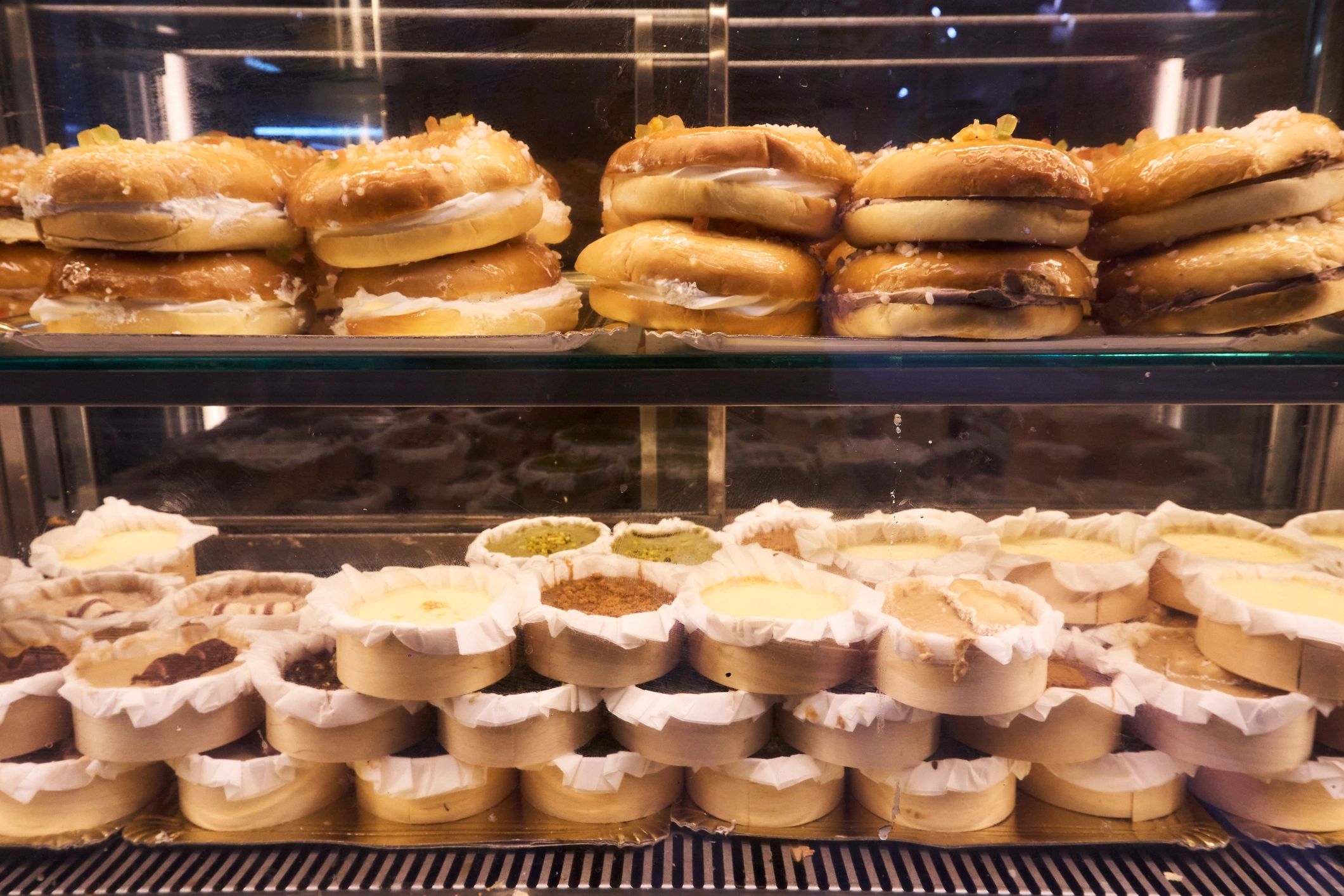 Bakery display with fresh baked treats
